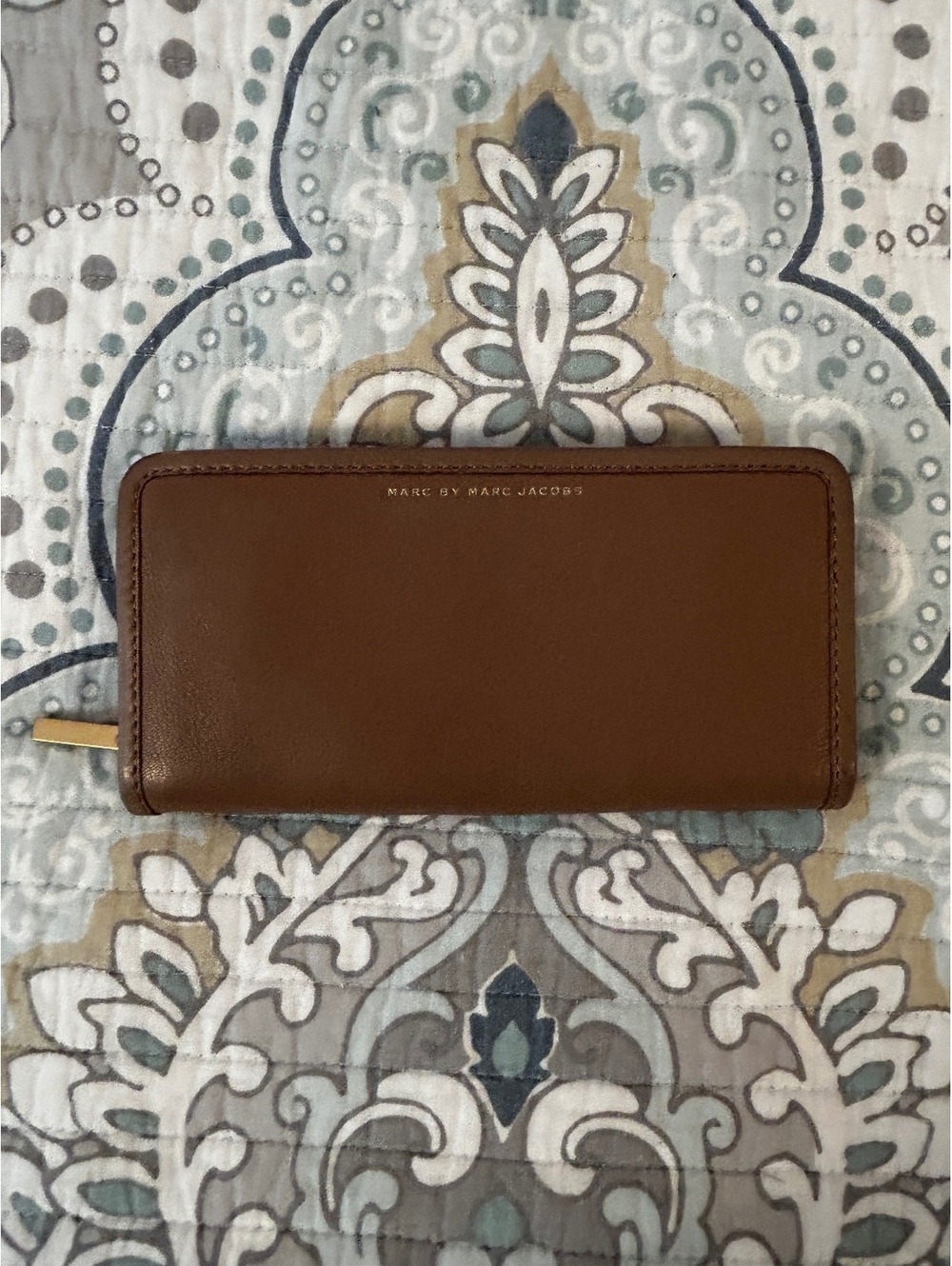 Marc by Marc Jacobs Brown Leather Zip-Around Wallet